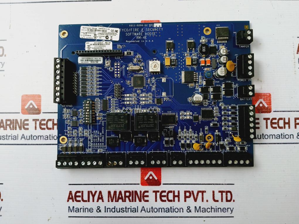 Tyco/Fire &Security Rm-4E Printed Circuit Board Rev: T0 12Vdc- 24Vdc 550Ma