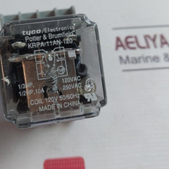 Tyco Krpa-11An-120 Power Relay 120V 50/60 Hz 1/2 Hp, 10A 250Vac