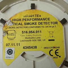 Tyco Optical Smoke Detector Part No: Mr601Tex