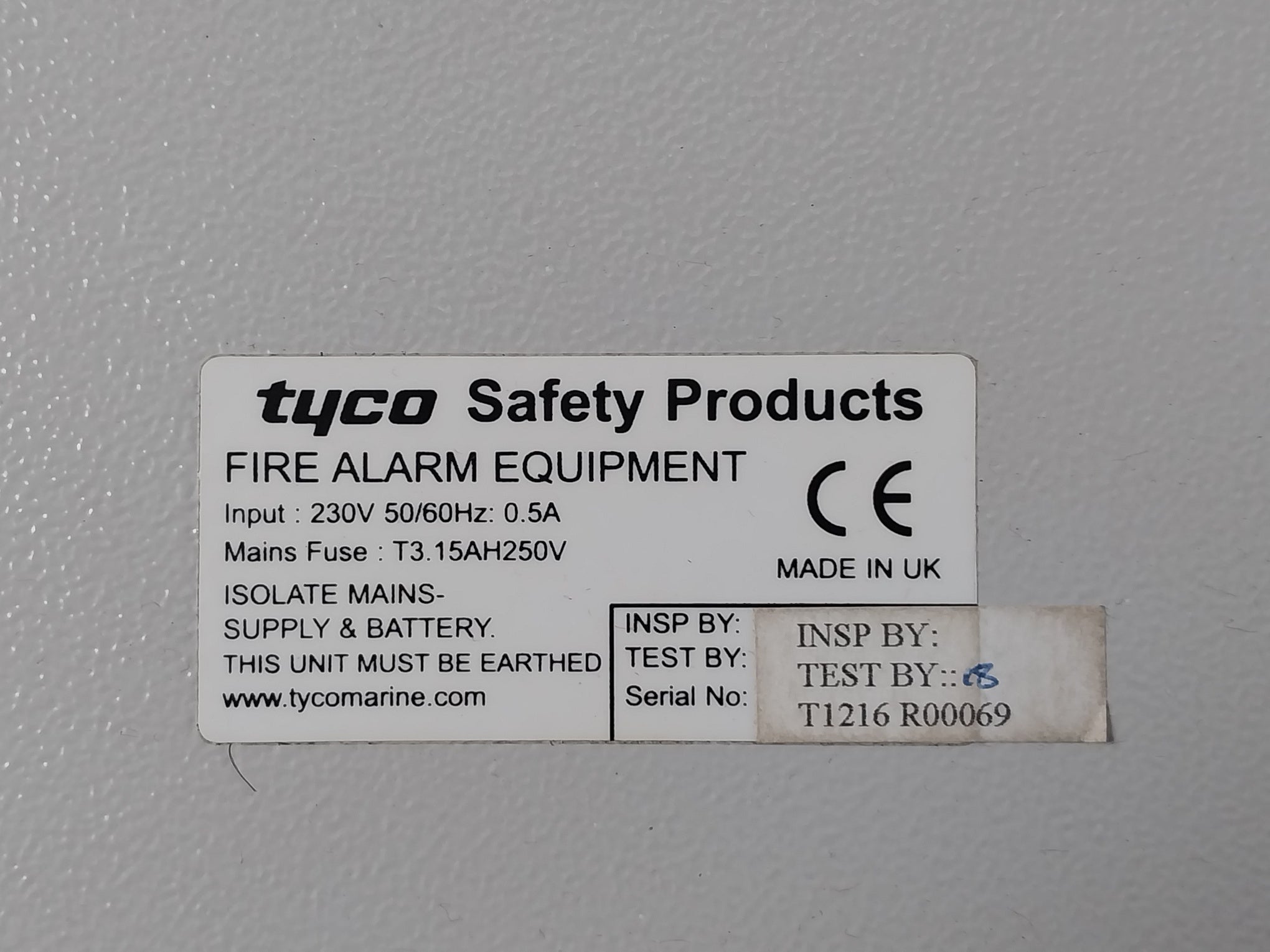 Tyco T1216Ra2 Marine Alarm Control Repeater Panel Km95744 230V 50/60Hz