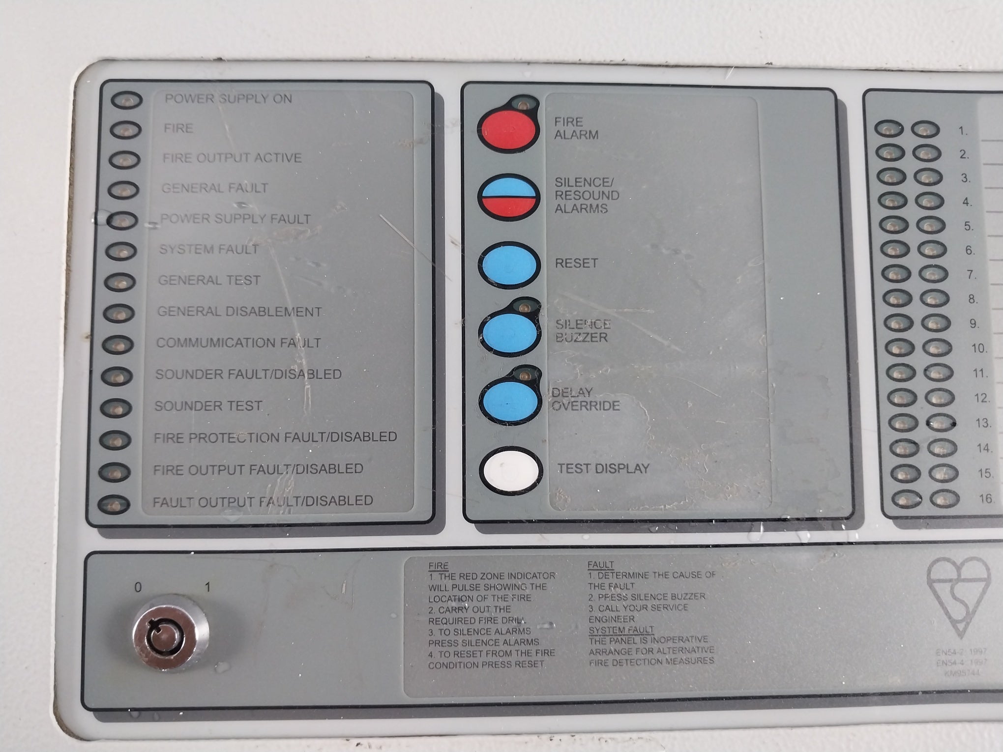 Tyco T1216Ra2 Marine Alarm Control Repeater Panel Km95744 230V 50/60Hz