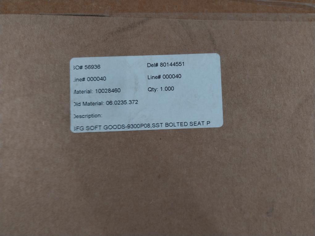 Tyco Teflon Tape Gasket Kit 9300P08, SST Bolted Seat P