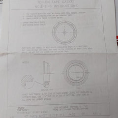 Tyco Teflon Tape Gasket Kit 9300P08, SST Bolted Seat P