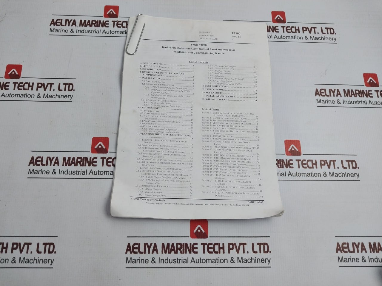 Tyco T1216Ra2 Marine Alarm Control Repeater Panel Km95744 230V 50/60Hz