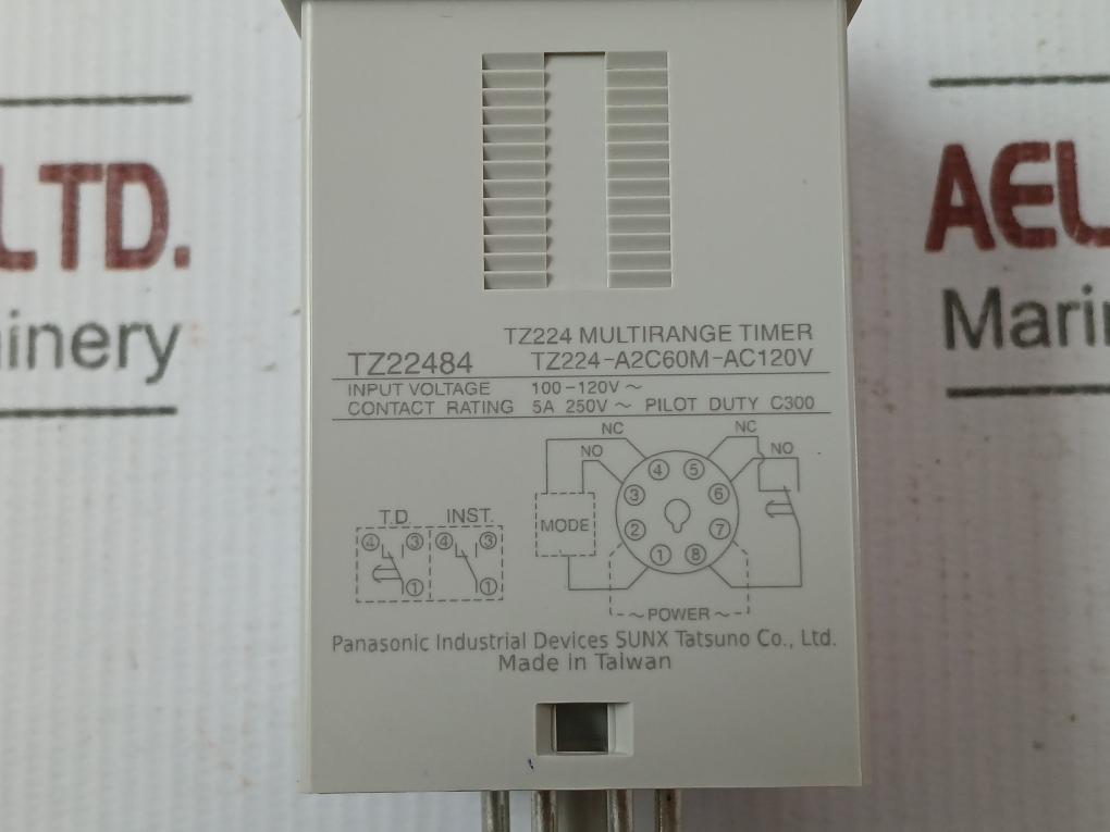 Tz224-a2C60M-ac120V Multirange Timer Panasonic 100-120V