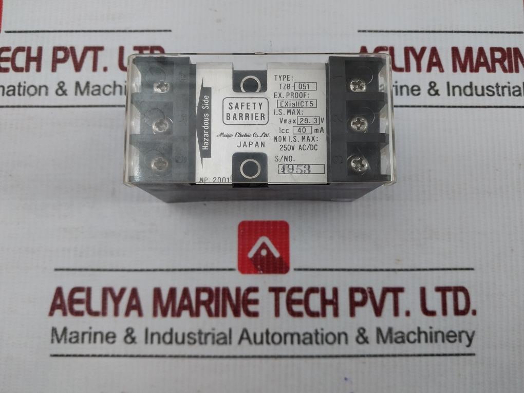 Tzb-051 Meiyo Electric Vmax-29.3V Icc-40Ma Safety Barrier Non I.S. Max-250Vac/Dc