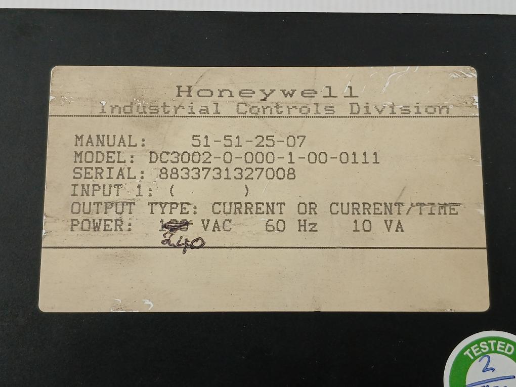 Udc 3000 Universal Digital Controller 240Vac 60Hz 10Va Honeywell