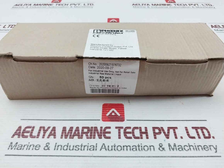 Uk2,5B-e Din Rail Terminal Block Phoenix Contact ( 1 Box = 50 Pcs)