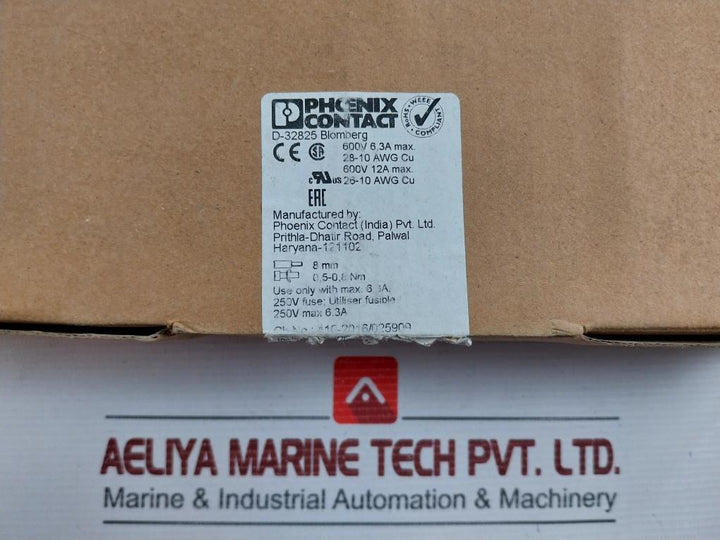 Uk 5-hesi Gy Fuse Modular Terminal Block Phoenix Contact (1 Box = 50 Pcs)