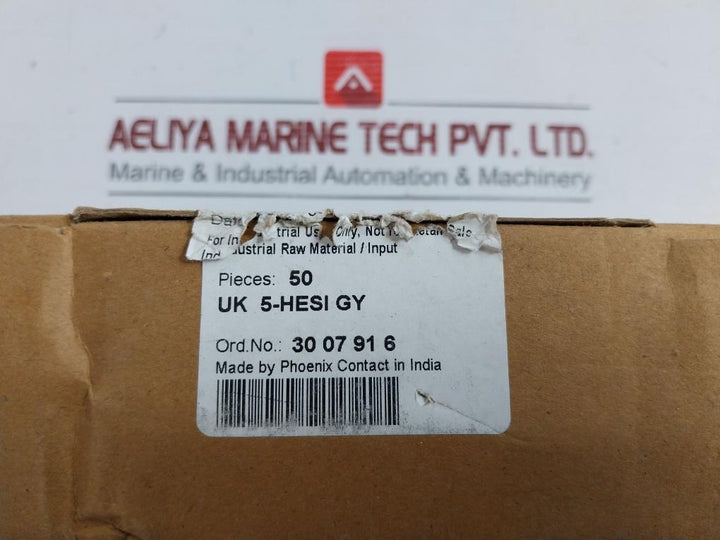 Uk 5-hesi Gy Fuse Modular Terminal Block Phoenix Contact (1 Box = 50 Pcs)