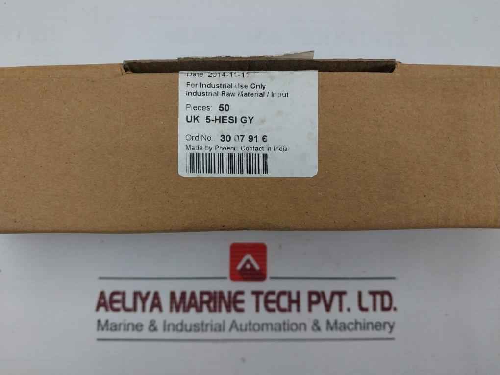 Uk 5-hesi Gy Phoenix Contact Fuse Modular Terminal Block (1 Box = 50 Pcs)