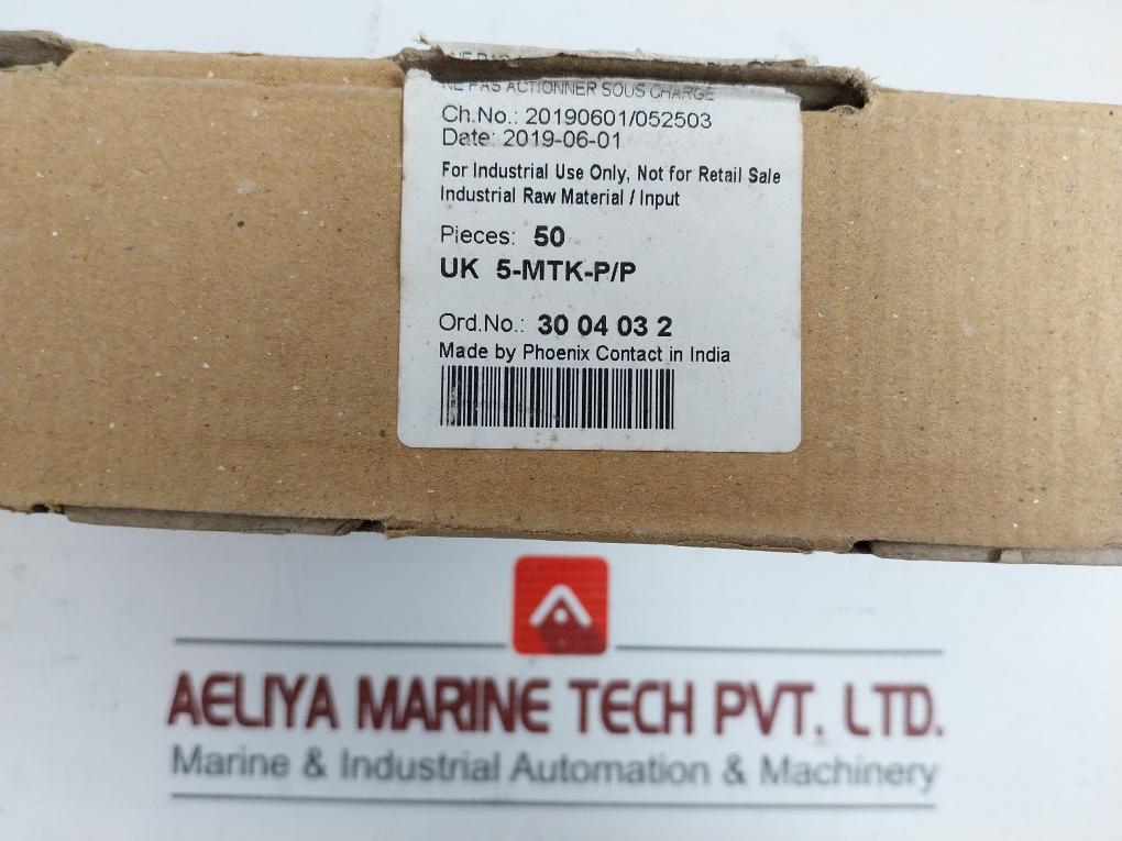 Uk 5-mtk-p/P Disconnect Terminal Block Phoenix Contact (1 Box = 50 Pcs)