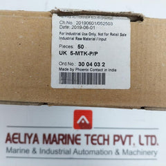 Uk 5-mtk-p/P Disconnect Terminal Block Phoenix Contact (1 Box = 50 Pcs)