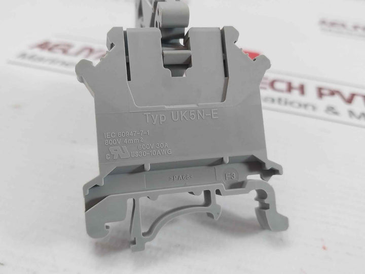 Uk5N-e Din Rail Terminal Block 600V 30A Max Phoenix Contact (1 Box = 50 Pcs)