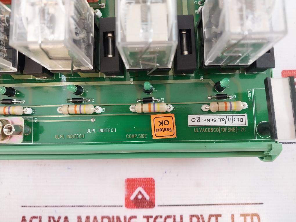 Ul Electrodevices Ulvac08co[10f Snb]-2c Ulpl Inditech 8 Relays Pcb Module