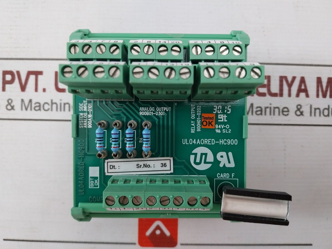 Ul Ul04Aored-hc900 Analog Input Output Module 94V-0 900A16-0101/900B01-0301