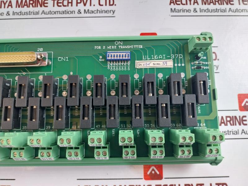 Ul Ul16Ai-37D B1 94V-0 Terminal Block Module Pc Board For 2 Wire Transmitter
