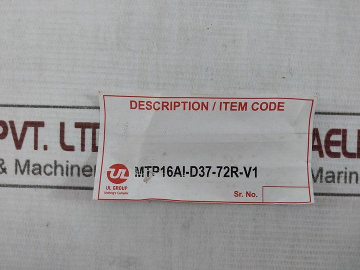 Ul Ul16Ai (2W/4W)-iota-d37-72-v1 Xor Input Interface Relay 94V-0