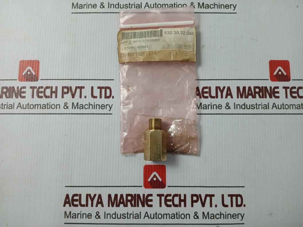 Ulstein 406685 Pipe Fitting Brass Adapter Nipple With Strainer