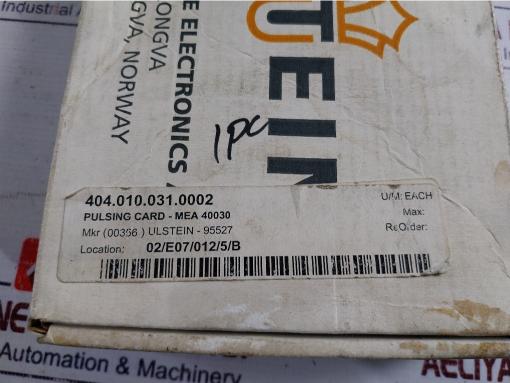 Ulstein Mea 40030/403-a Pulsing Card 95527