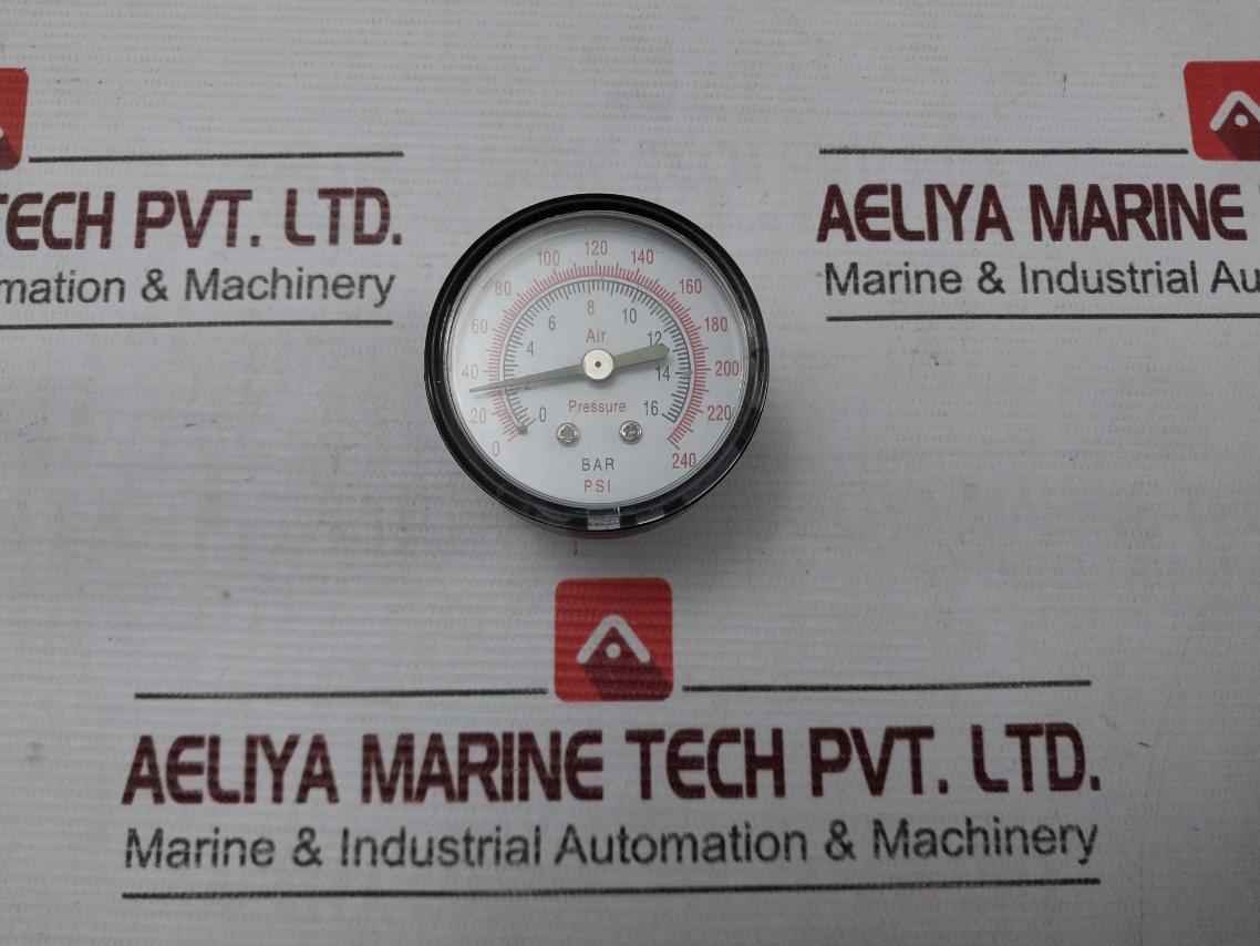 Umc Od 100 Air Pressure Gauge 0-16 Bar 0-240 Psi
