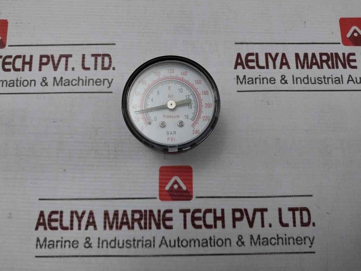 Umc Od 100 Air Pressure Gauge 0-16 Bar 0-240 Psi