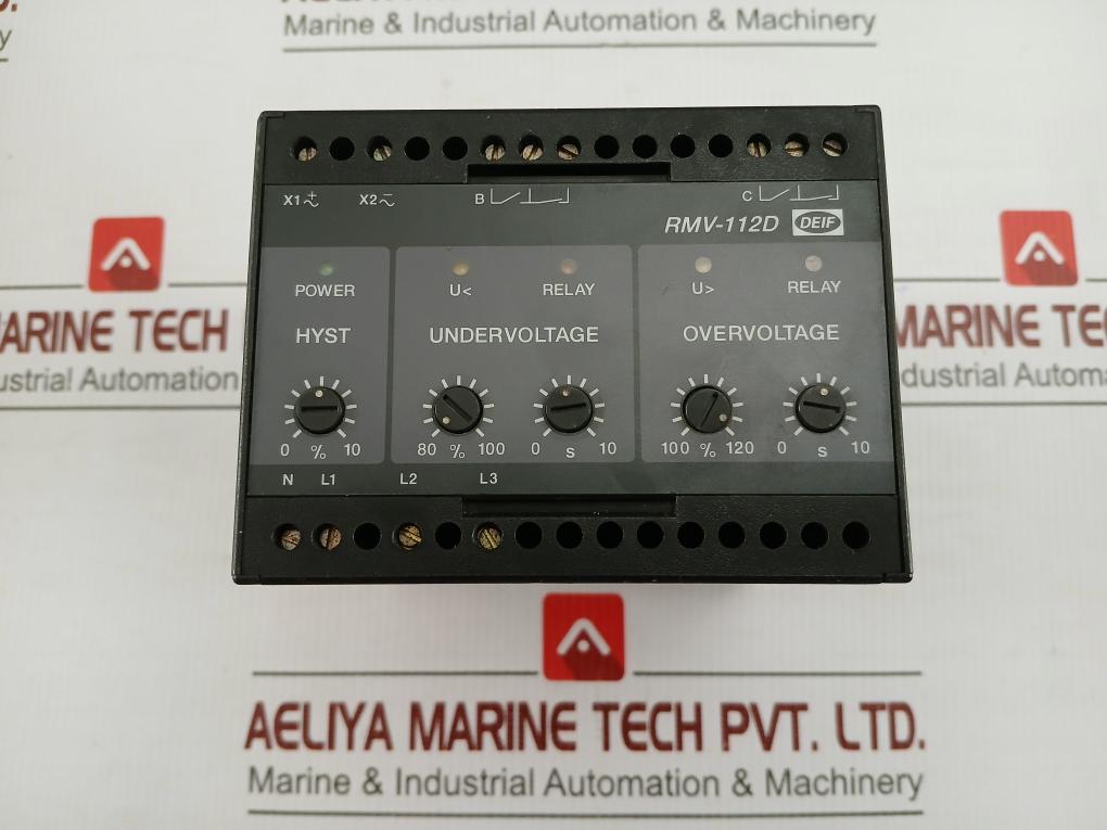 Under And Over Voltage Protection Relay 24Vdc Deif Rmv-112D