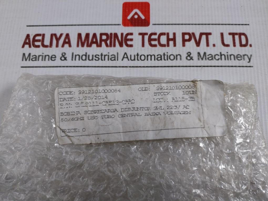 Undervoltage Release Circuit Breaker 220Vac 50/60Hz Siemens 3Wl9111-0Ae13-0Aa0