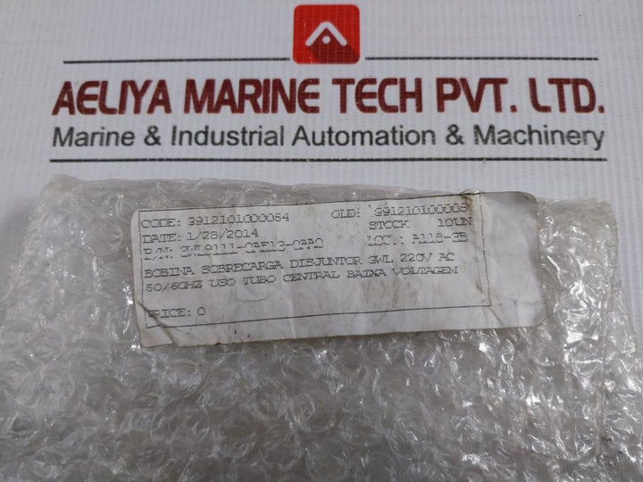 Undervoltage Release Circuit Breaker 220Vac 50/60Hz Siemens 3Wl9111-0Ae13-0Aa0