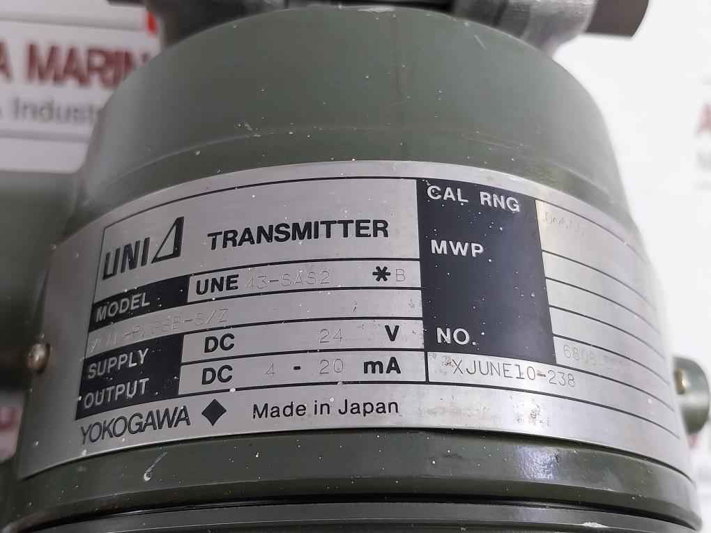 Une 43-sas2*B/Cal-p/Ssb-s/Z Pressure Transmitter Yokogawa 0-600 Kpa