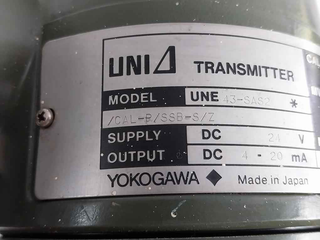 Une 43-sas2*B/Cal-p/Ssb-s/Z Pressure Transmitter Yokogawa 0-600 Kpa