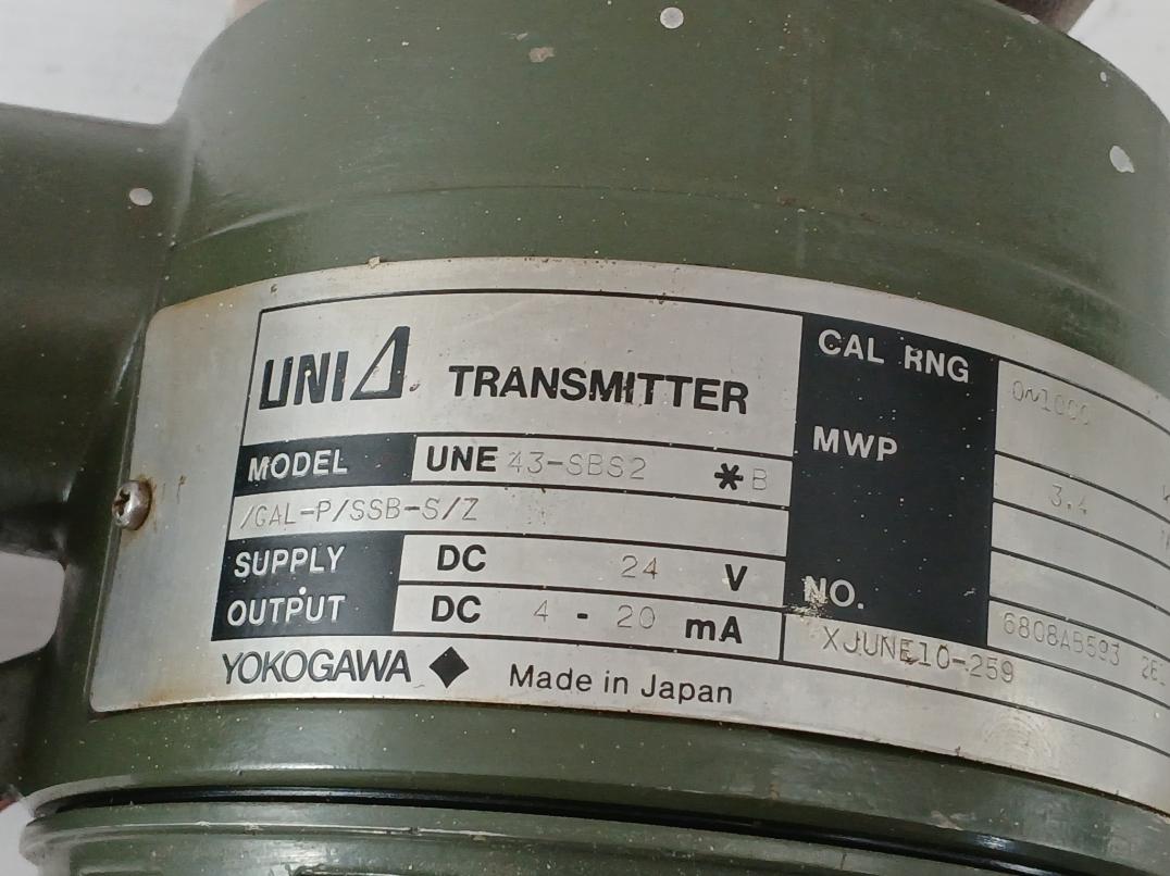 Une 43-sbs2*B/Cal-p/Ssb-s/Z Pressure Transmitter 3.4 Mpa Yokogawa Dc 24V
