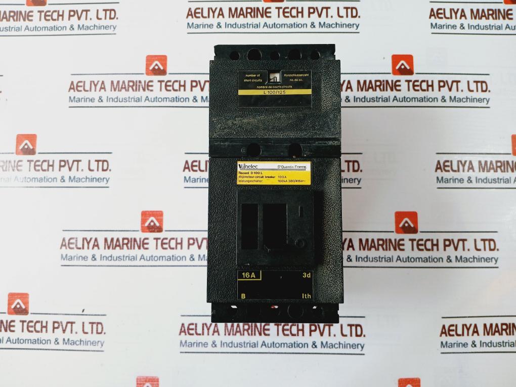 Unelec Record D 100 L Circuit Breaker 100A 100Ka 380/415V