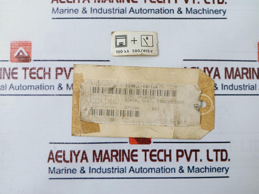 Unelec Record D 100 L Circuit Breaker 600V-100A