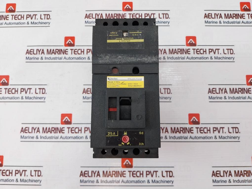 Unelec Record D 100 L Circuit Breaker Ith25 3P 3D