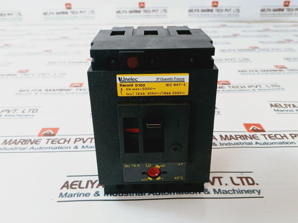 Unelec Record D100 Moulded Case Circuit Breaker 16A 500Vac 50/60Hz