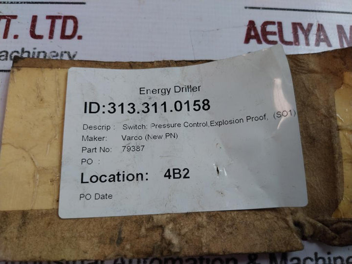 United Electric J120-s164B Explosion-proof Pressure Control Switch, 4-200 Psi