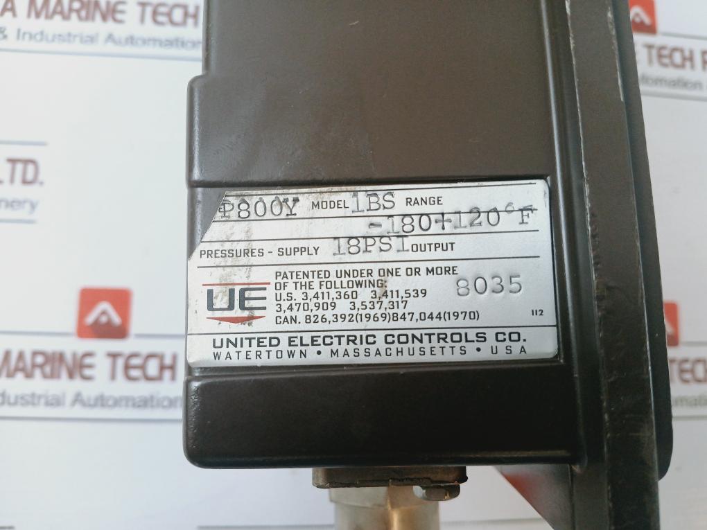 United Electric Ue 800 Indicating Temperature Controls P800y-1 Bs