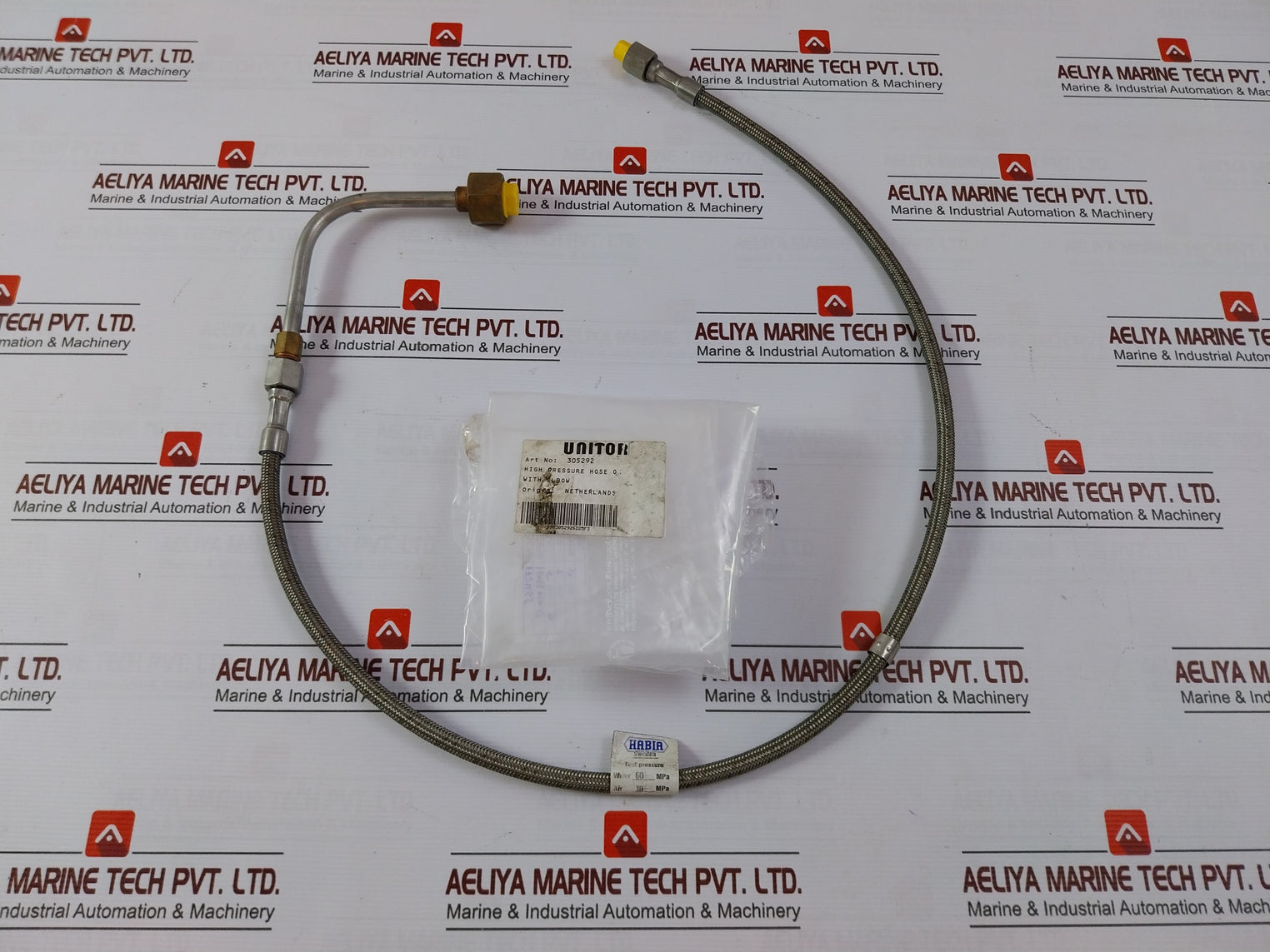 Unitor 305292 High Pressure Hose Ox With Elbow Water 60 Mpa