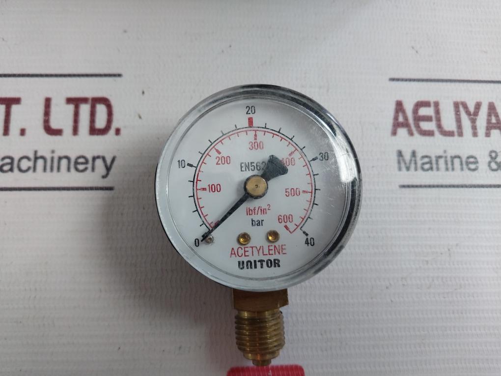 Unitor Acetylene Pressure Gauge 0-40 Bar