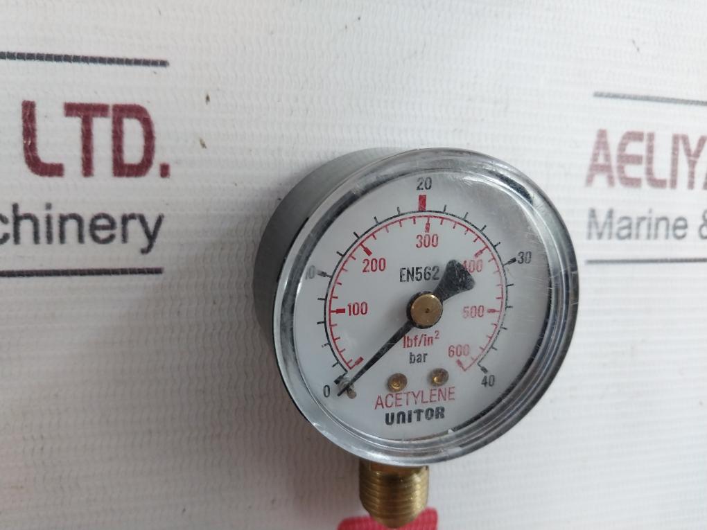 Unitor Acetylene Pressure Gauge 0-40 Bar