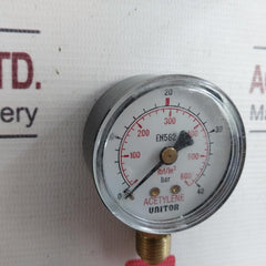 Unitor Acetylene Pressure Gauge 0-40 Bar