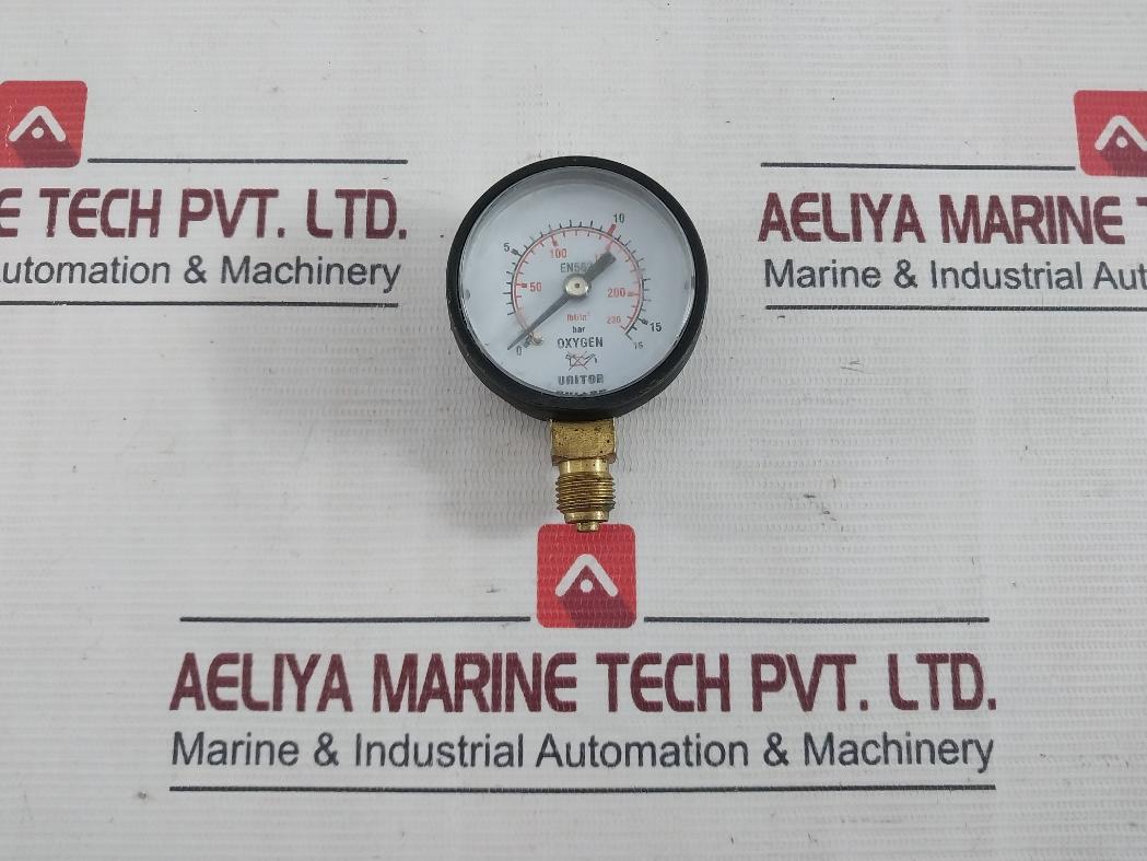 Unitor En562 Oxygen Safety Gauge 0-16 Bar 0-230 Lbf/In2