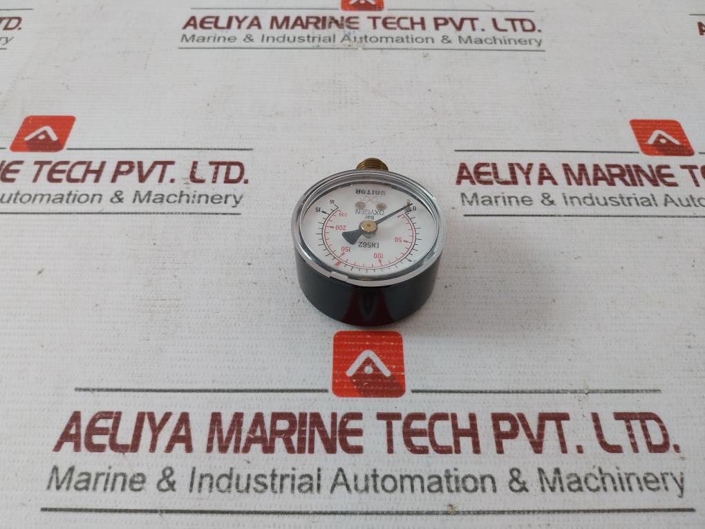 Unitor Ox 0-16 Bar Oxygen Working Gauge 171-550194 0-230 Lbf/In2