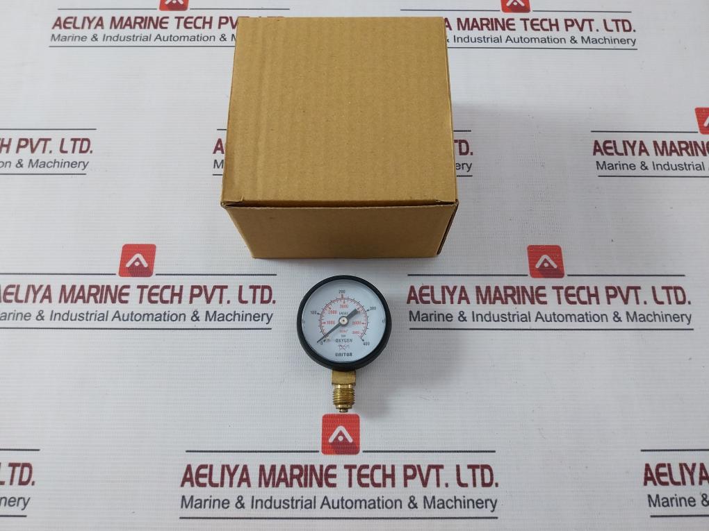 Unitor Oxygen Safety Gauge 0-400 Bar En562