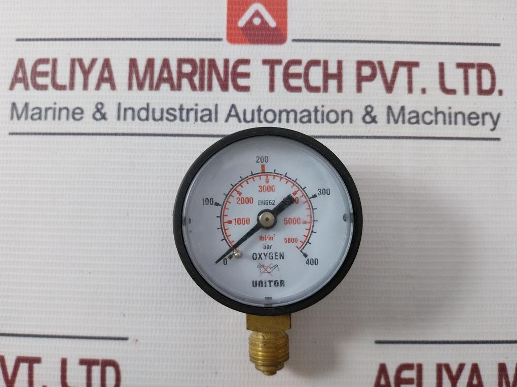 Unitor Oxygen Safety Gauge 0-400 Bar En562