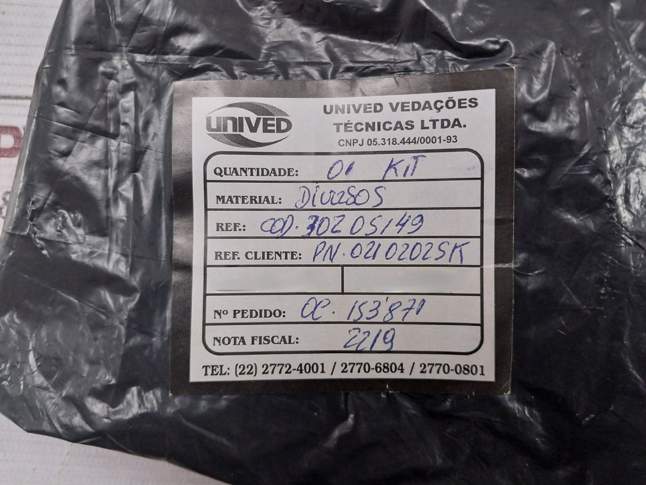 Unived Vedacoes Tecnicas 30205149 Seal Kit For Iron Roughneck Cylinder Wfm30365
