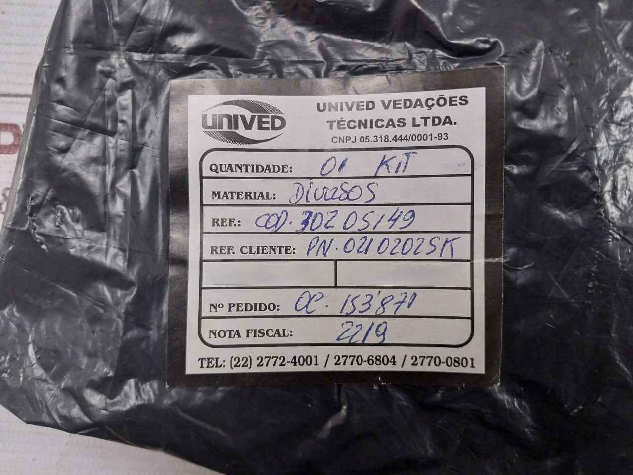 Unived Vedacoes Tecnicas 30205149 Seal Kit For Iron Roughneck Cylinder Wfm30365