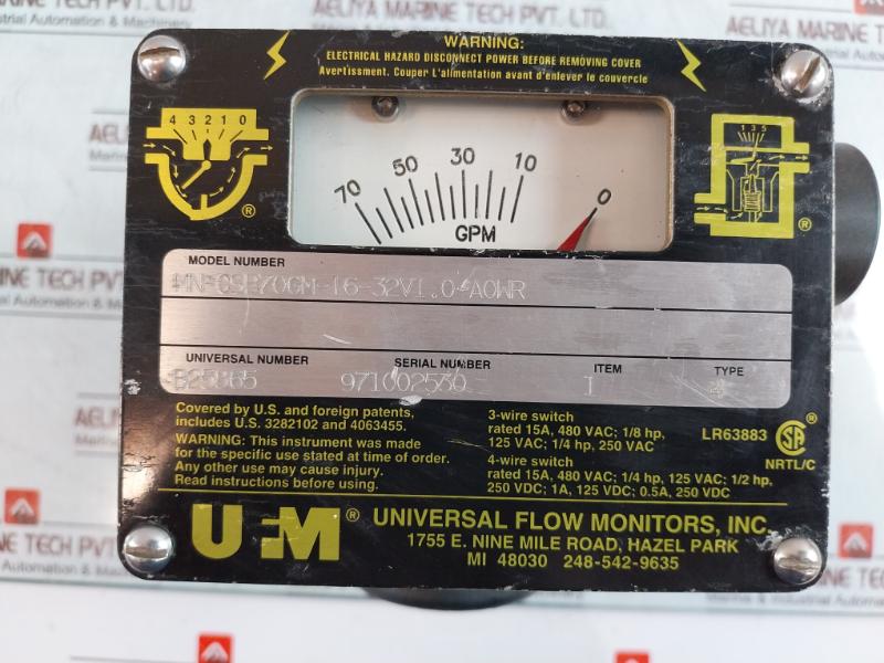 Universal Flow Monitors Mn-csb70Gm-16-32V1.0-a0Wr Flow Meter, 3/4-wire Switch