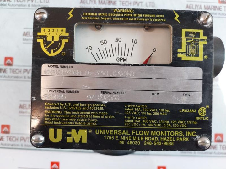Universal Flow Monitors Mn-csb70Gm-16-32V1.0-a0Wr Flow Meter, 3/4-wire Switch